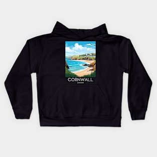 A Pop Art Travel Print of Cornwall - England Kids Hoodie